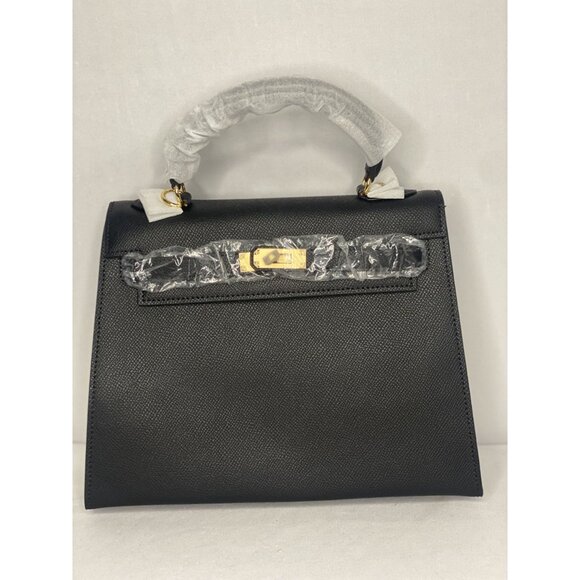 Mille bag Celine Black Leather Handbag With Gold Hardware & Lock - Picture 3 of 4